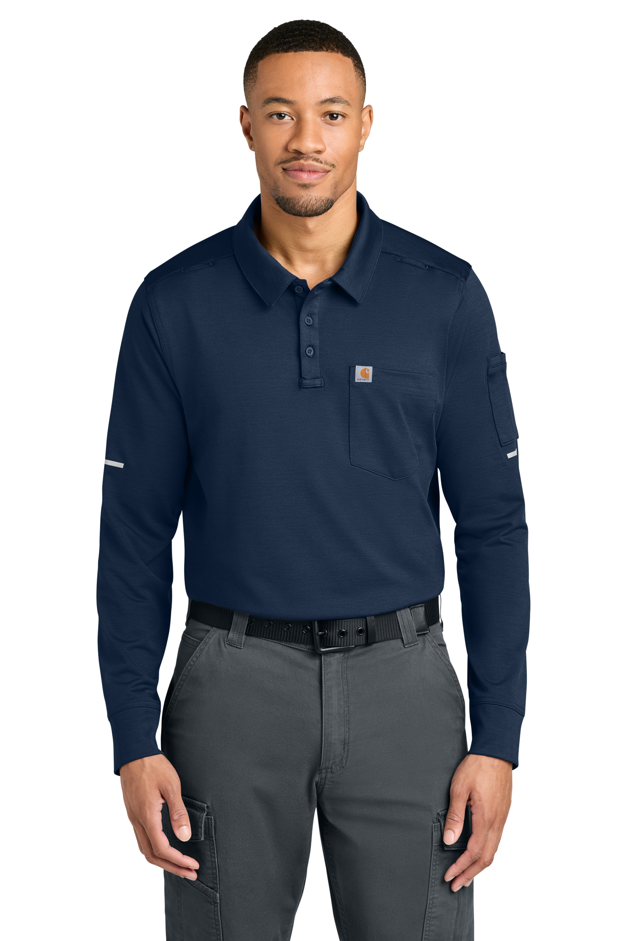 Jaggers Carhartt Rugged Flex Men's Heavyweight Long Sleeve Polo