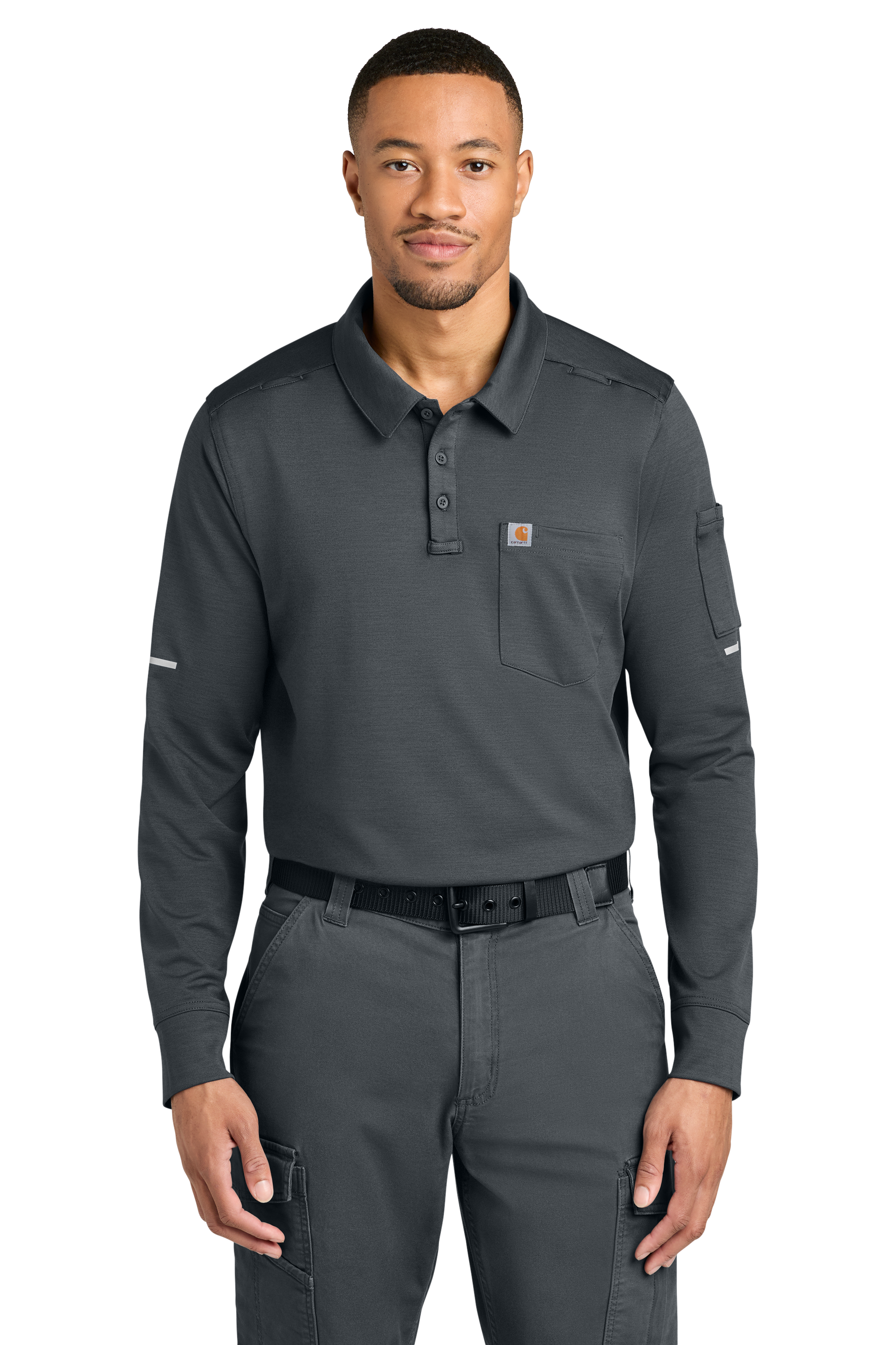 Jaggers Carhartt Rugged Flex Men's Heavyweight Long Sleeve Polo
