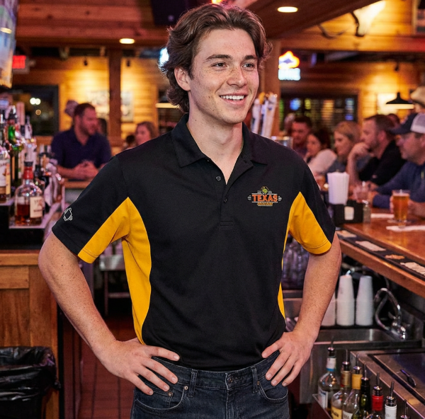Texas Roadhouse Men's Sport-Tek Side-Blocked Micropique Sport-Wick Polo