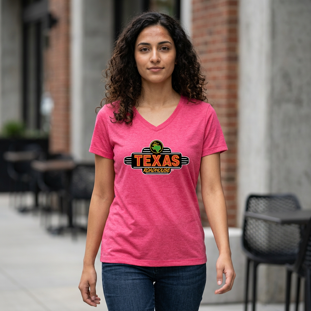 Texas Roadhouse Sport-Tek Women's PosiCharge Competitor V-Neck Tee