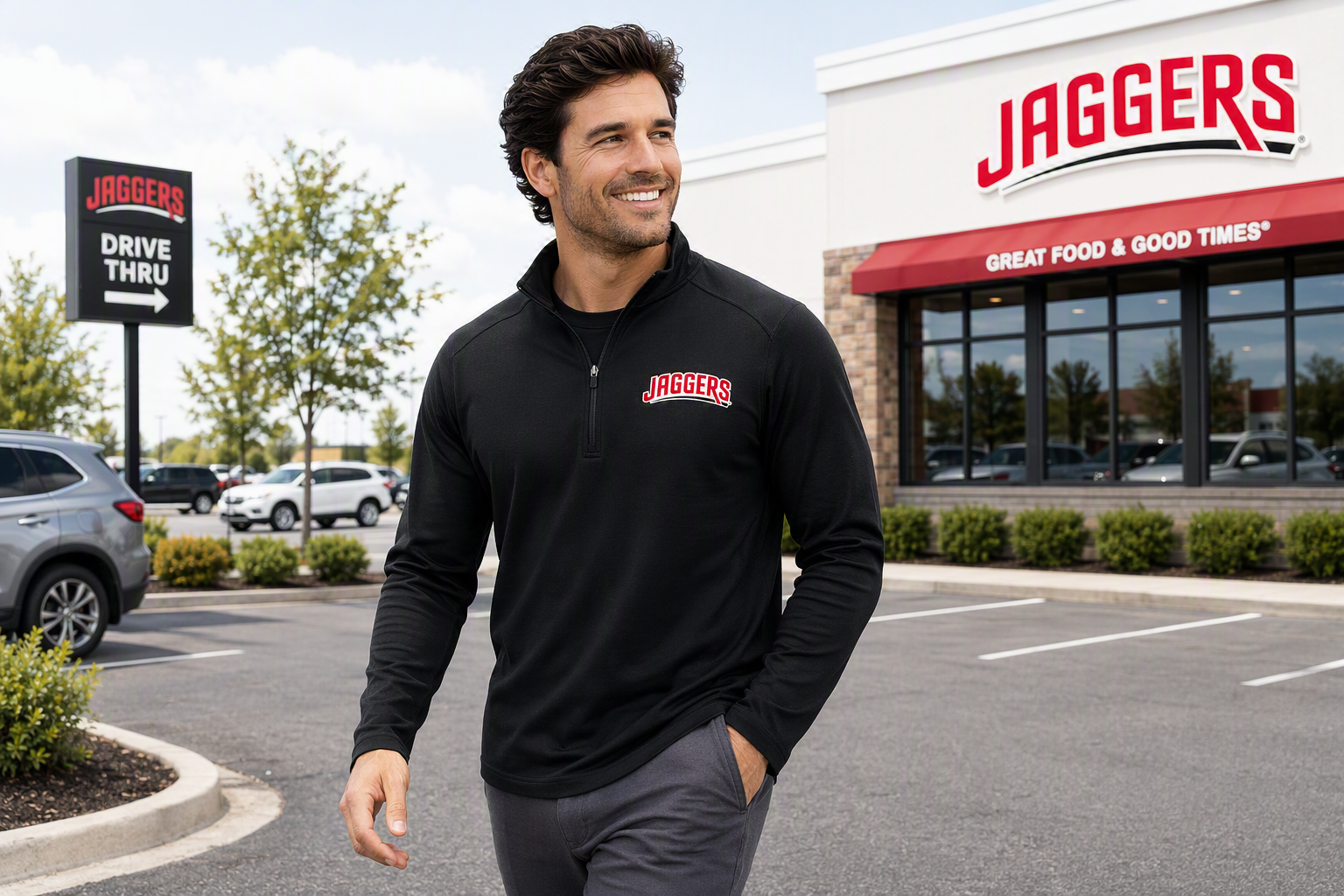 Jaggers Men's Sport-Tek Sport-Wick Stretch 1/4-Zip Pullover