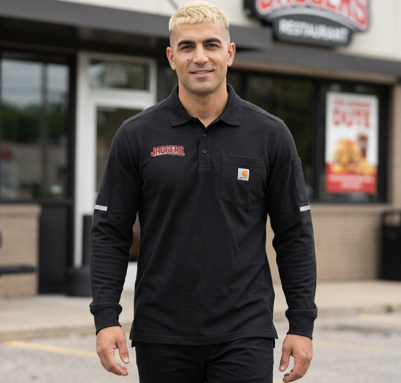 Jaggers Carhartt Rugged Flex Men's Heavyweight Long Sleeve Polo