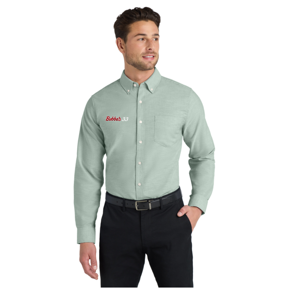 Bubba's 33 Men's Port Authority Long Sleeve SuperPro Oxford Shirt