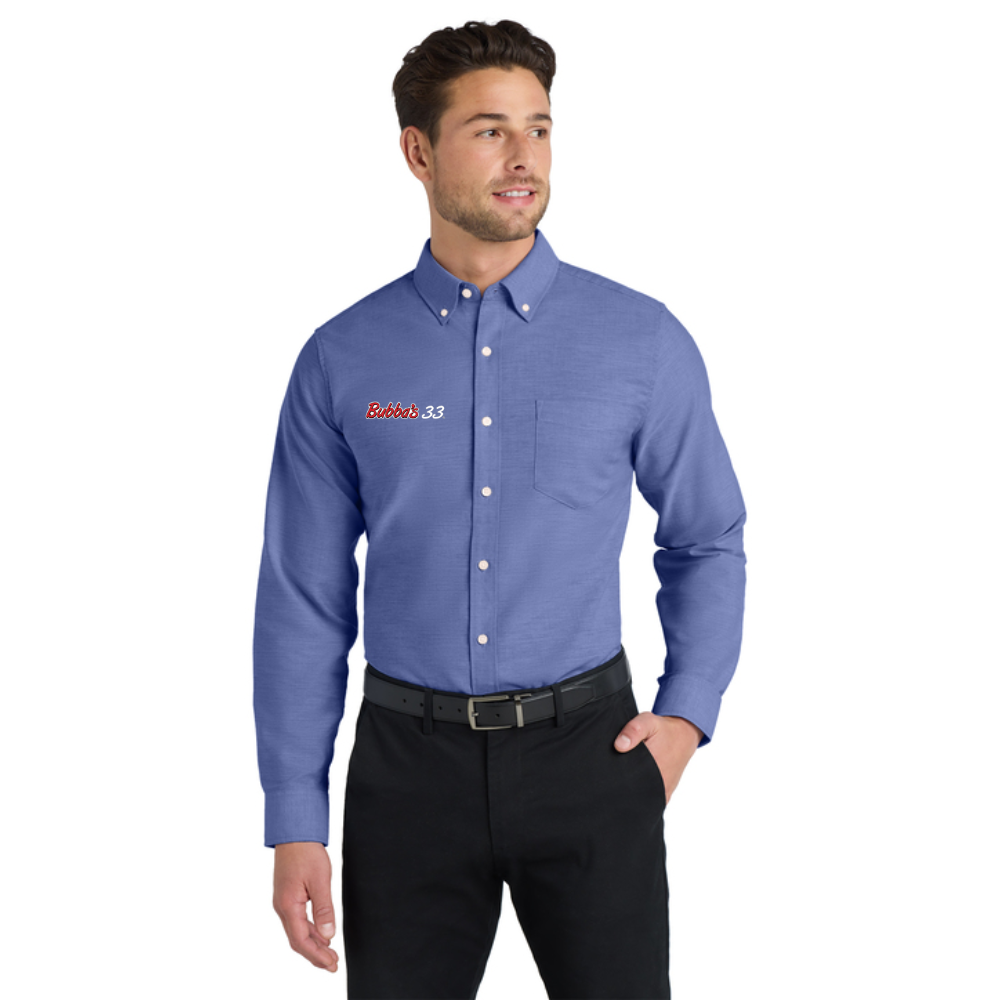 Bubba's 33 Men's Port Authority Long Sleeve SuperPro Oxford Shirt