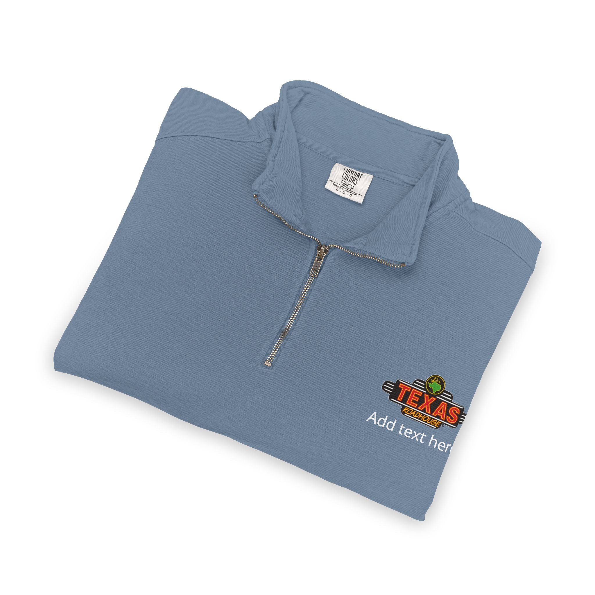 Texas Roadhouse Comfort Colors 1/4 Zip Sweatshirt