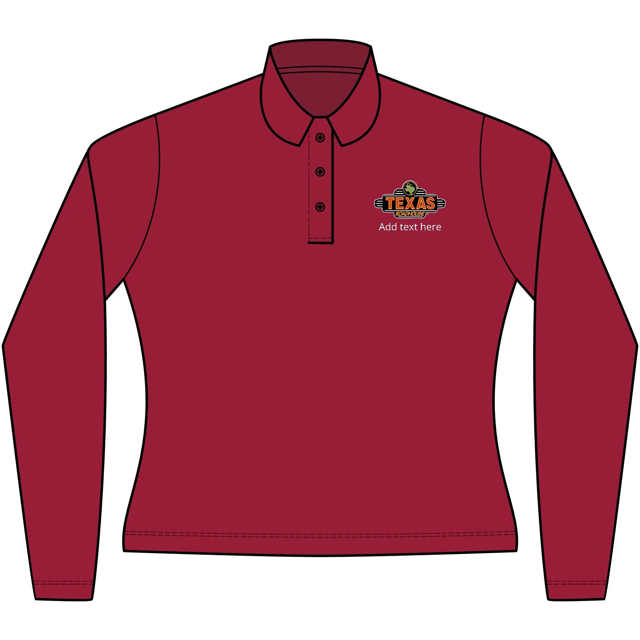 Texas Roadhouse Women's Silk Touch Long Sleeve Polo