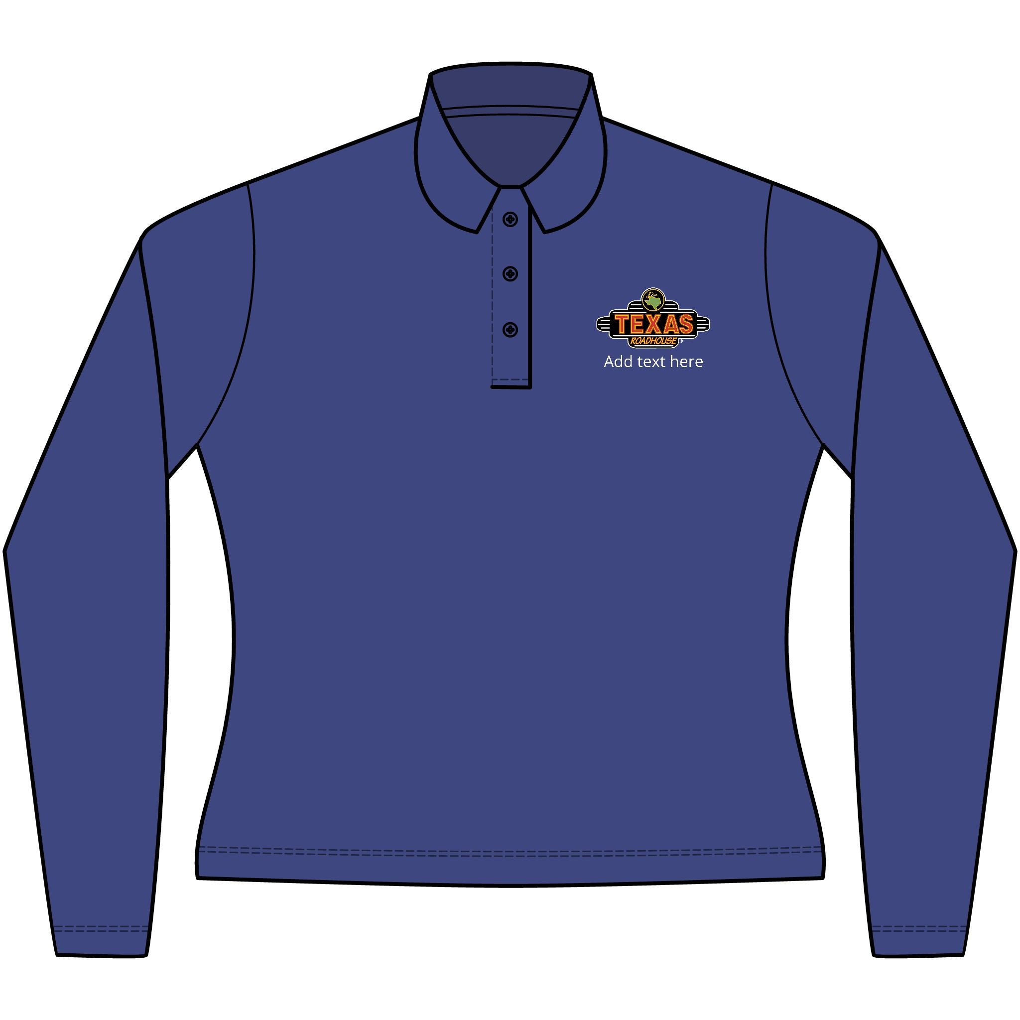 Texas Roadhouse Women's Silk Touch Long Sleeve Polo