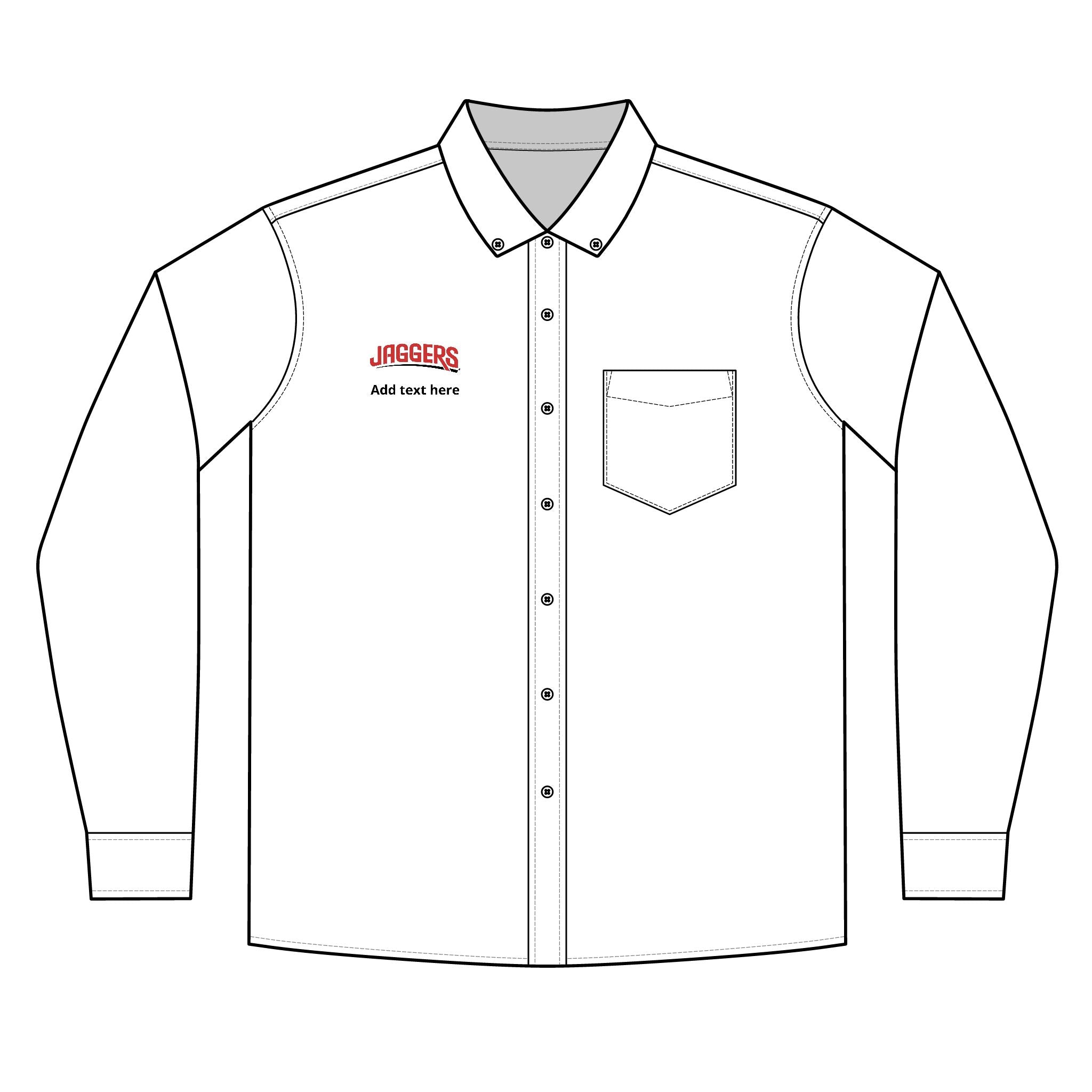 Jaggers Men's Port Authority Long Sleeve SuperPro Oxford Shirt