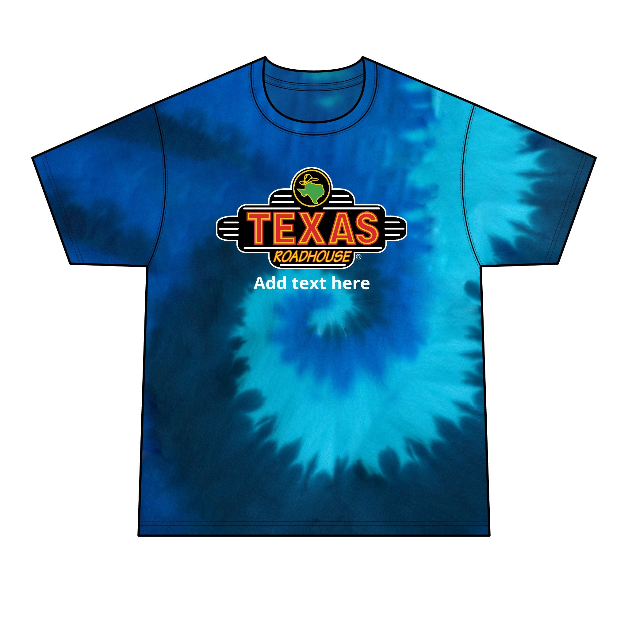 Texas Roadhouse Black Tie-Dye T-Shirt