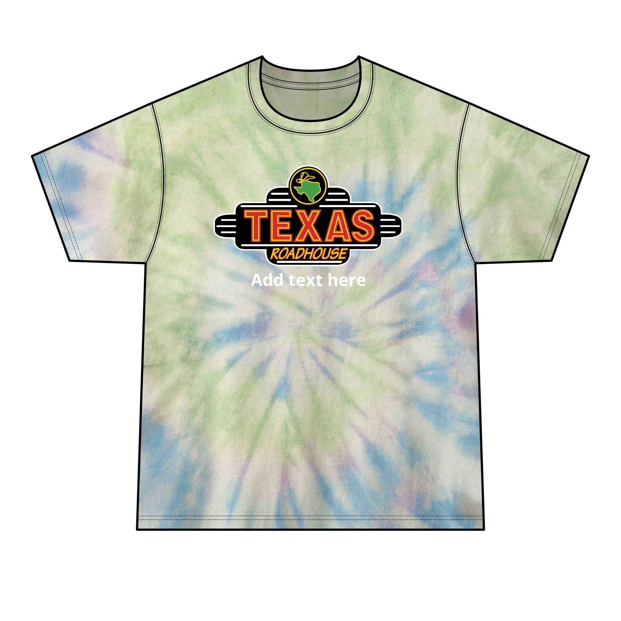 Texas Roadhouse Black Tie-Dye T-Shirt