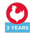 Zaxbys 3 Year Service Lapel Pin
