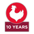 Zaxbys 10 Year Service Lapel Pin