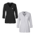 Perfect Fit Y-Placket Convertible Sleeve Knit Top