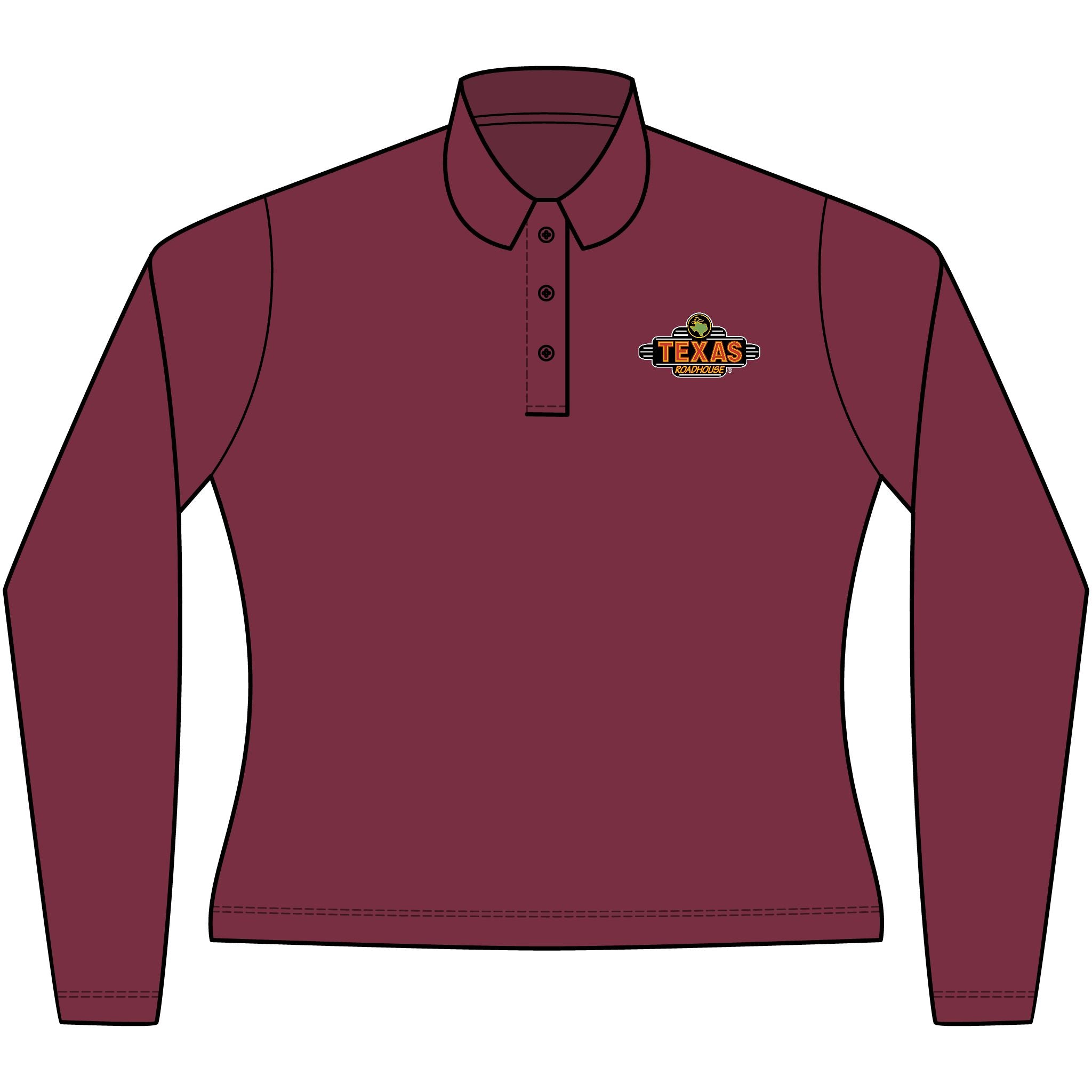 Texas Roadhouse Women's Silk Touch Long Sleeve Polo