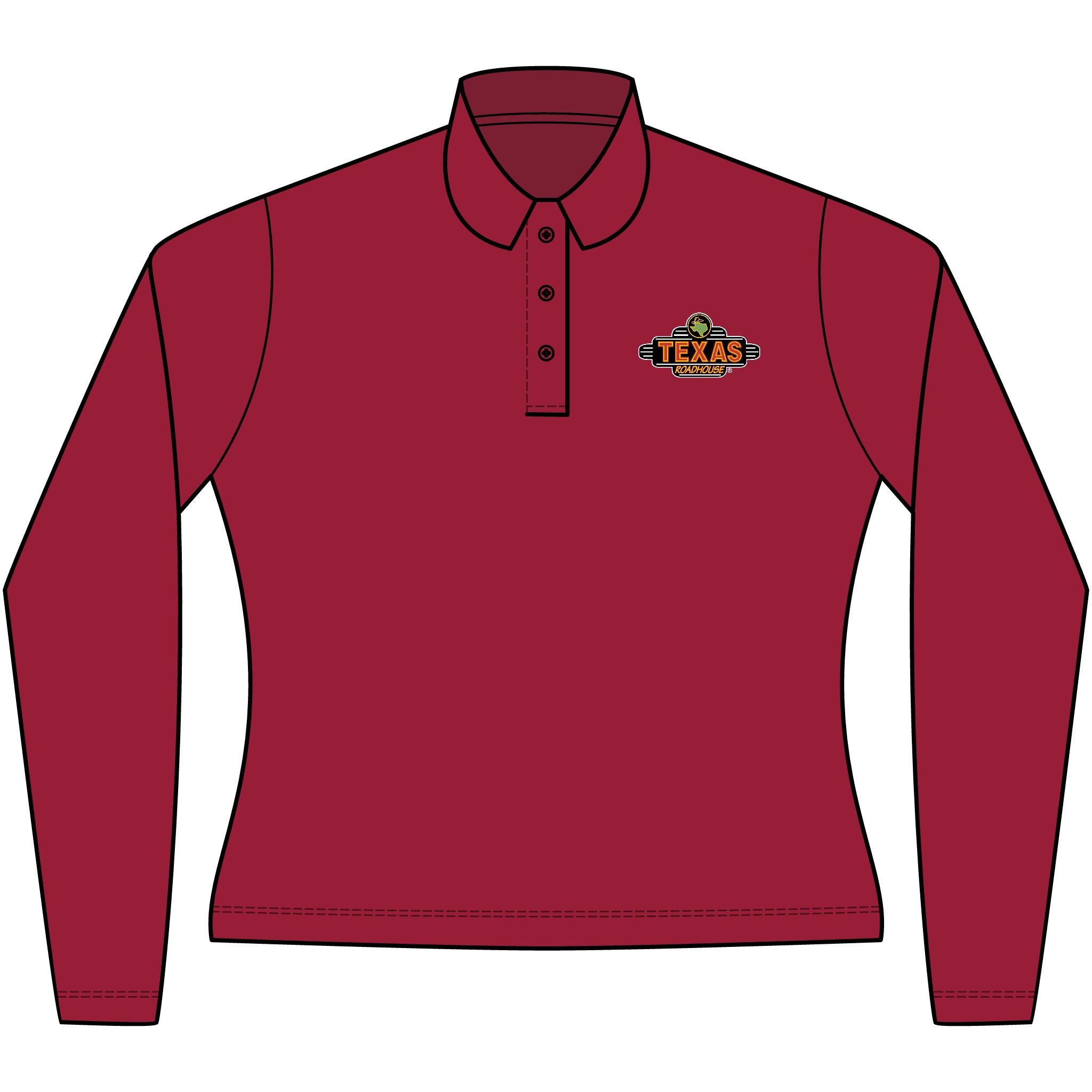 Texas Roadhouse Women's Silk Touch Long Sleeve Polo