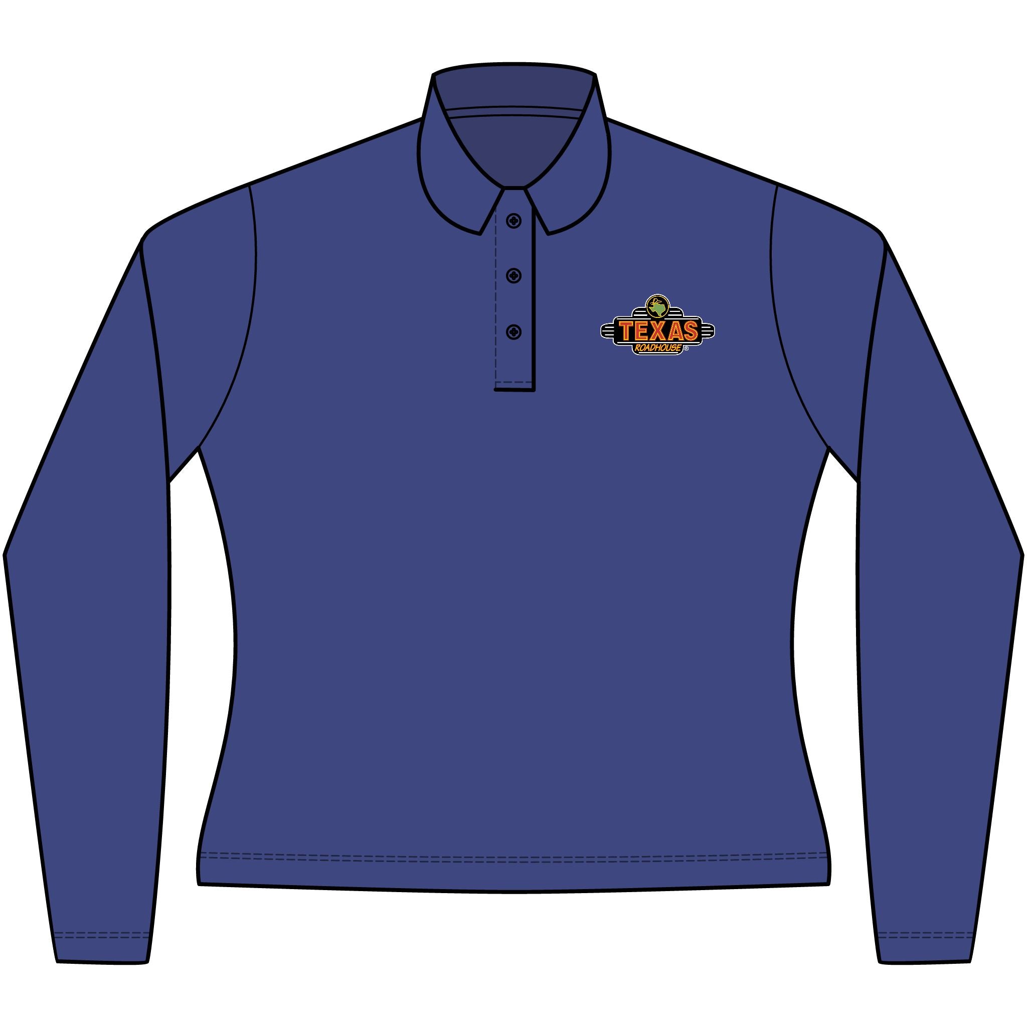 Texas Roadhouse Women's Silk Touch Long Sleeve Polo
