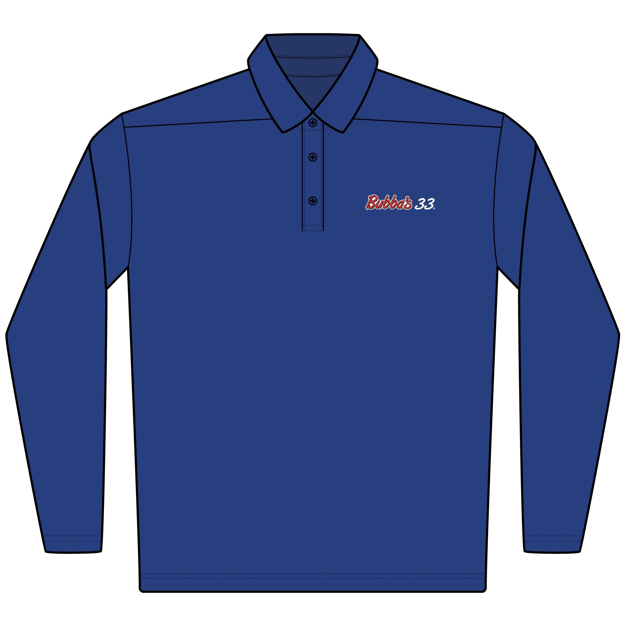 Bubba's 33 Men's Nike Dri-FIT Micro Pique 2.0 Long Sleeve Polo