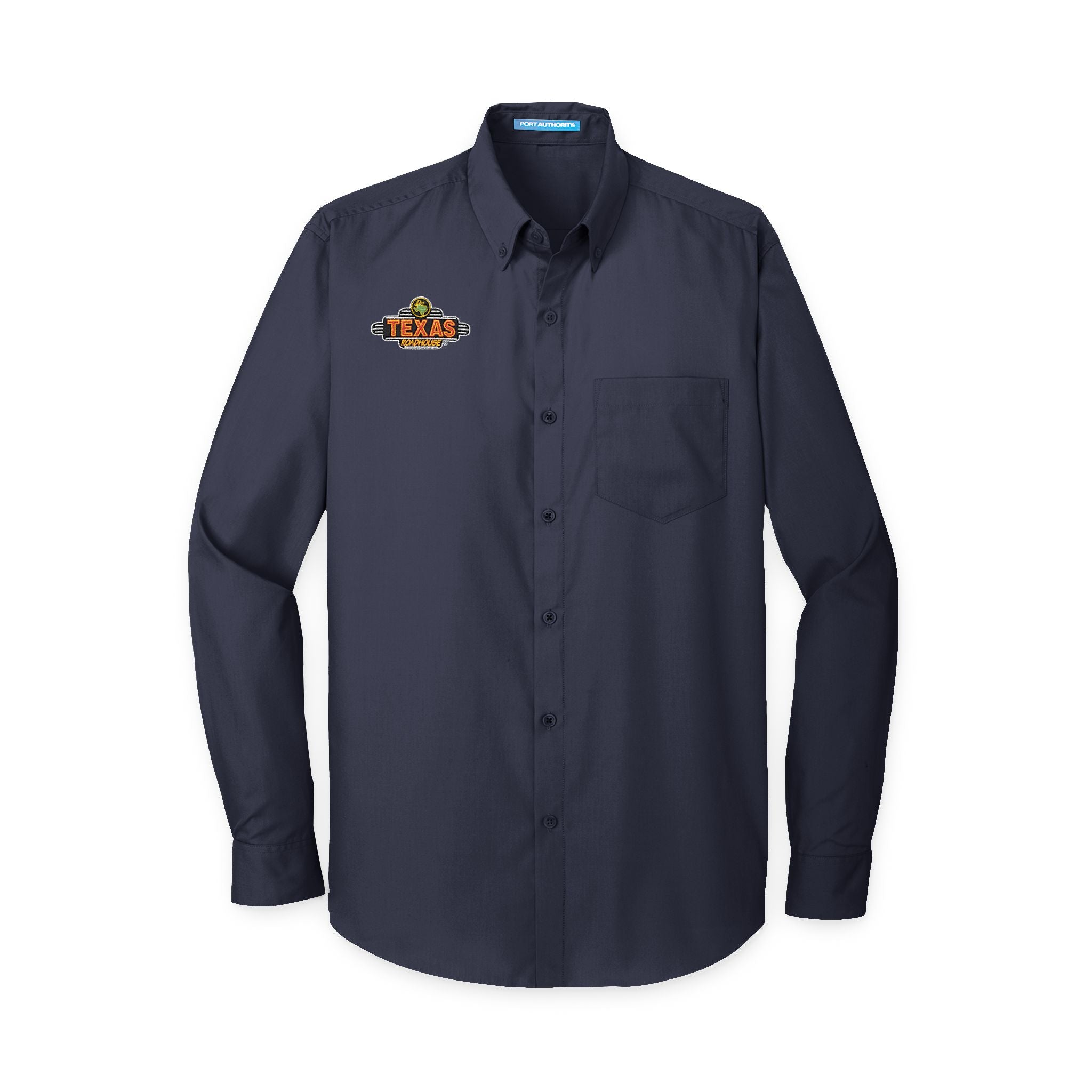 Texas Roadhouse Men's Port Authority Long Sleeve Carefree Poplin Shirt