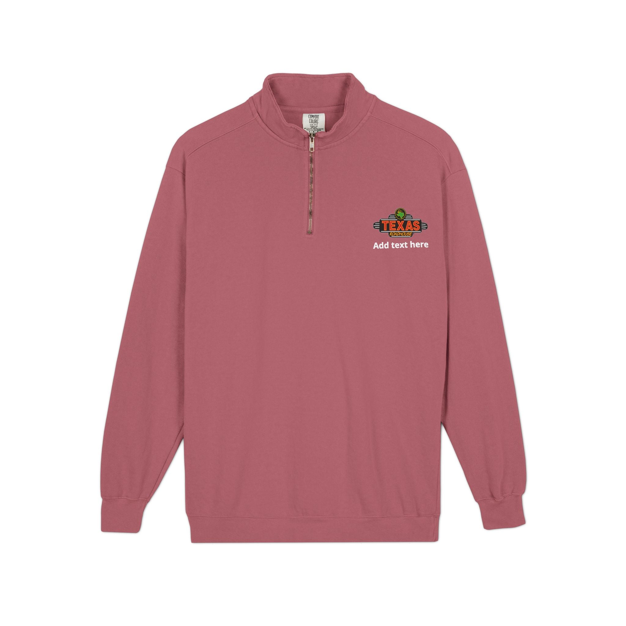 Texas Roadhouse Comfort Colors 1/4 Zip Sweatshirt
