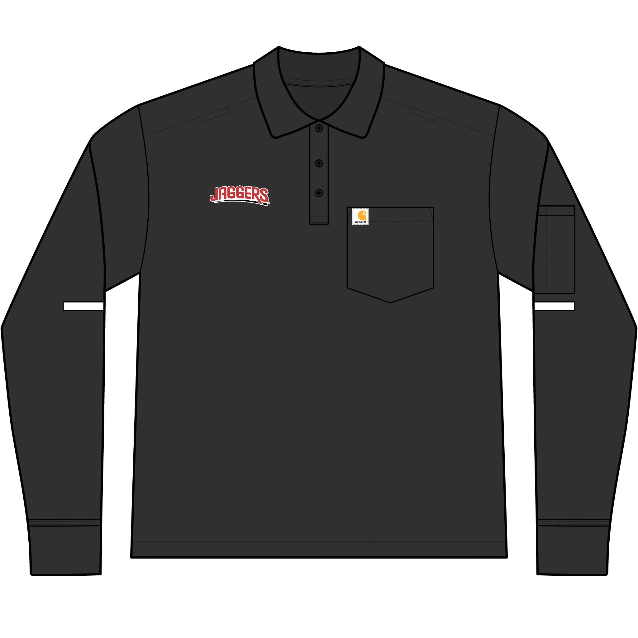 Jaggers Carhartt Rugged Flex Men's Heavyweight Long Sleeve Polo
