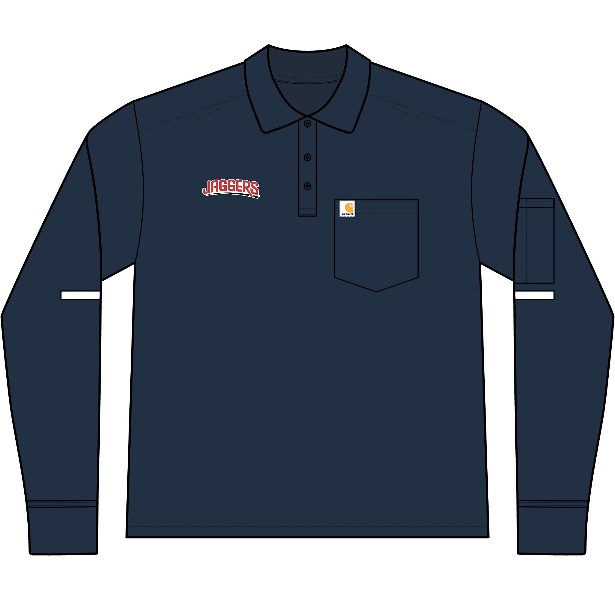 Jaggers Carhartt Rugged Flex Men's Heavyweight Long Sleeve Polo