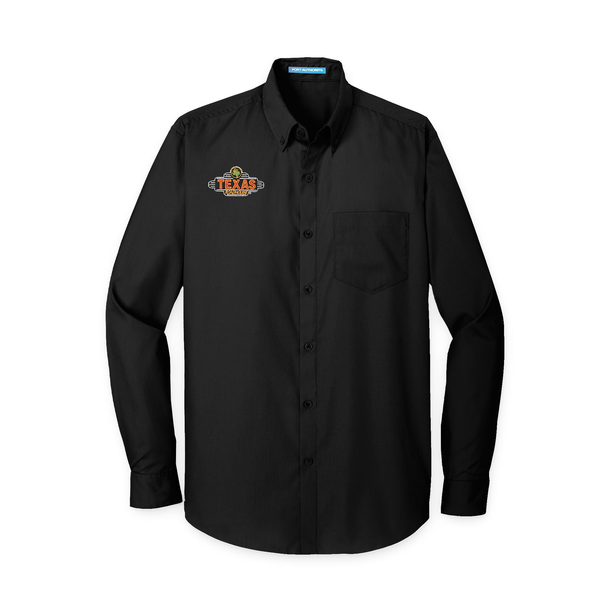Texas Roadhouse Men's Port Authority Long Sleeve Carefree Poplin Shirt