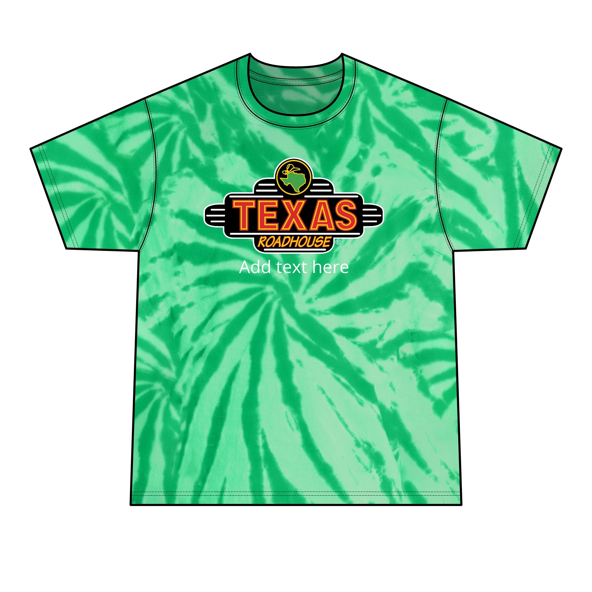 Texas Roadhouse Black Tie-Dye T-Shirt
