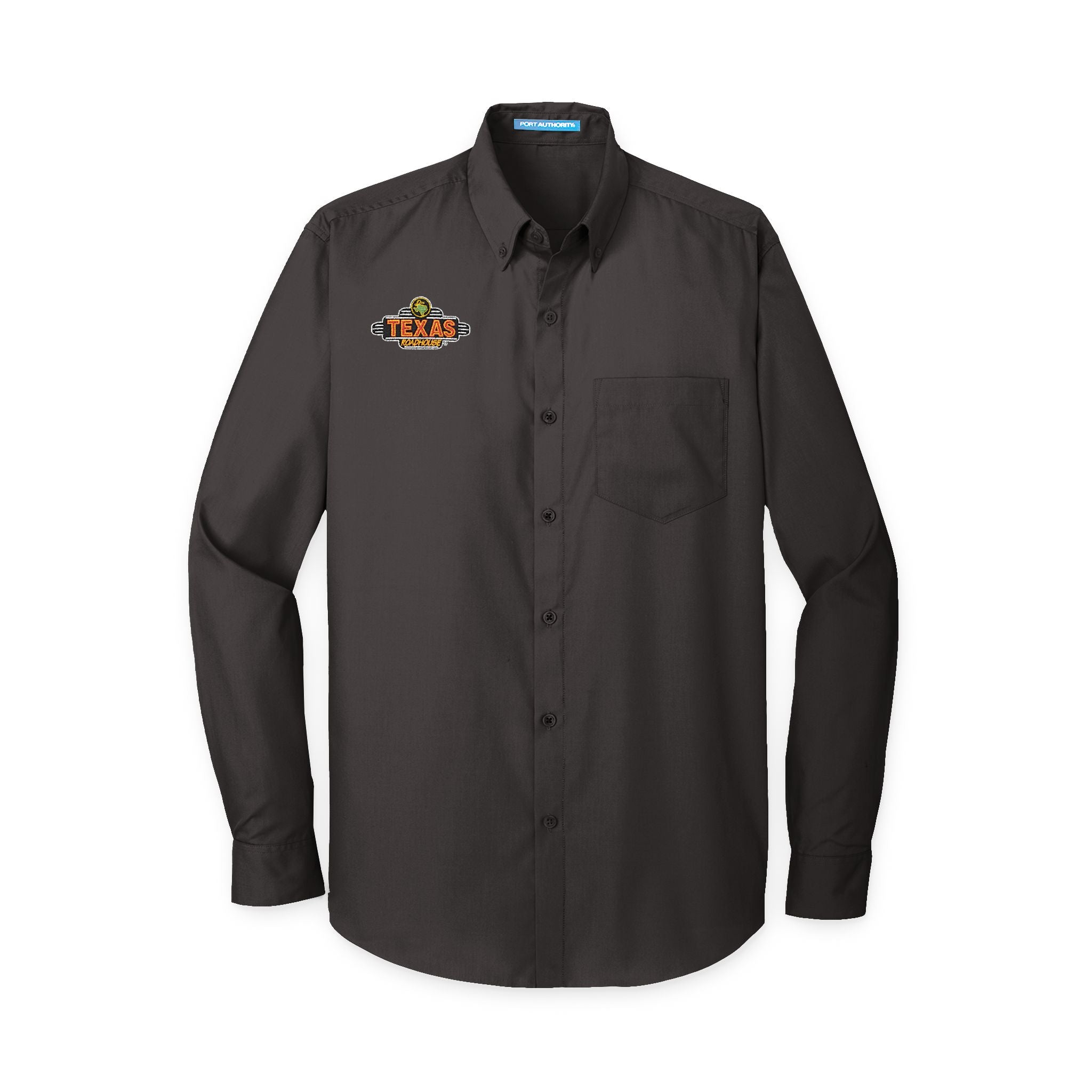 Texas Roadhouse Men's Port Authority Long Sleeve Carefree Poplin Shirt