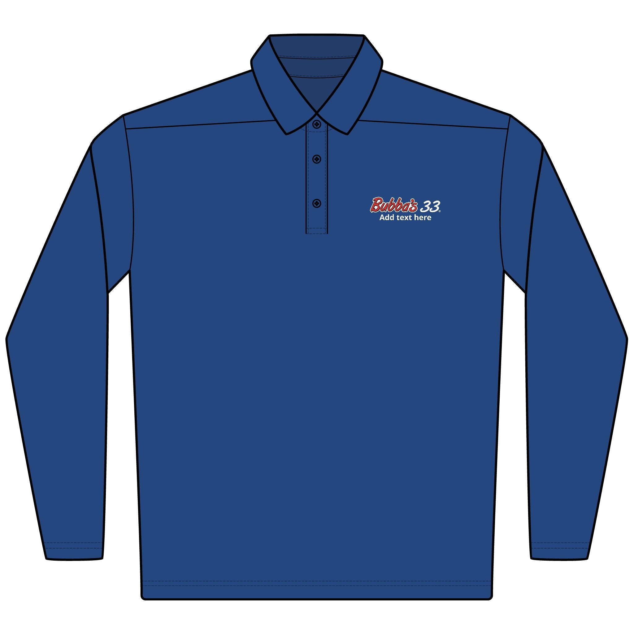 Bubba's 33 Men's Nike Dri-FIT Micro Pique 2.0 Long Sleeve Polo