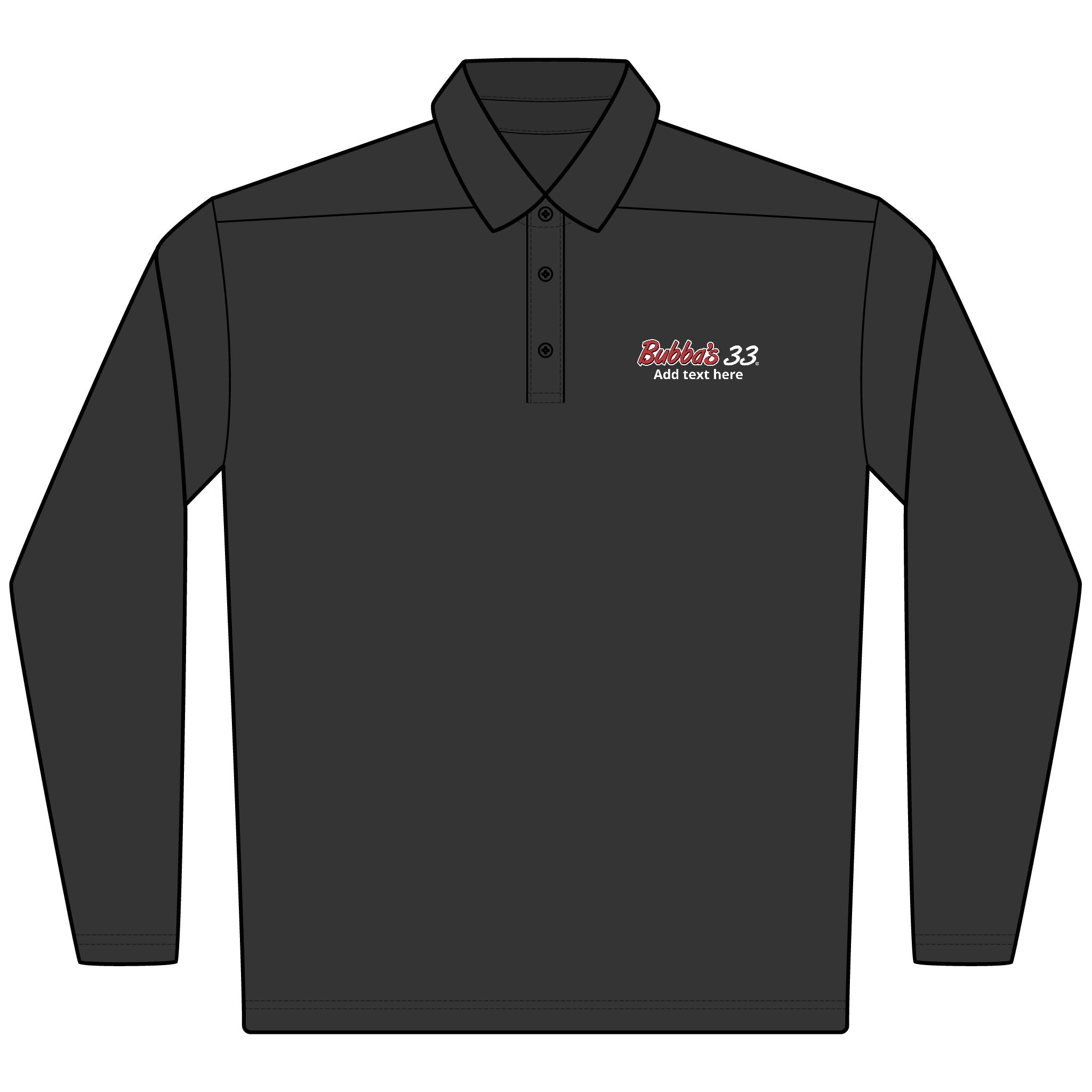 Bubba's 33 Men's Nike Dri-FIT Micro Pique 2.0 Long Sleeve Polo