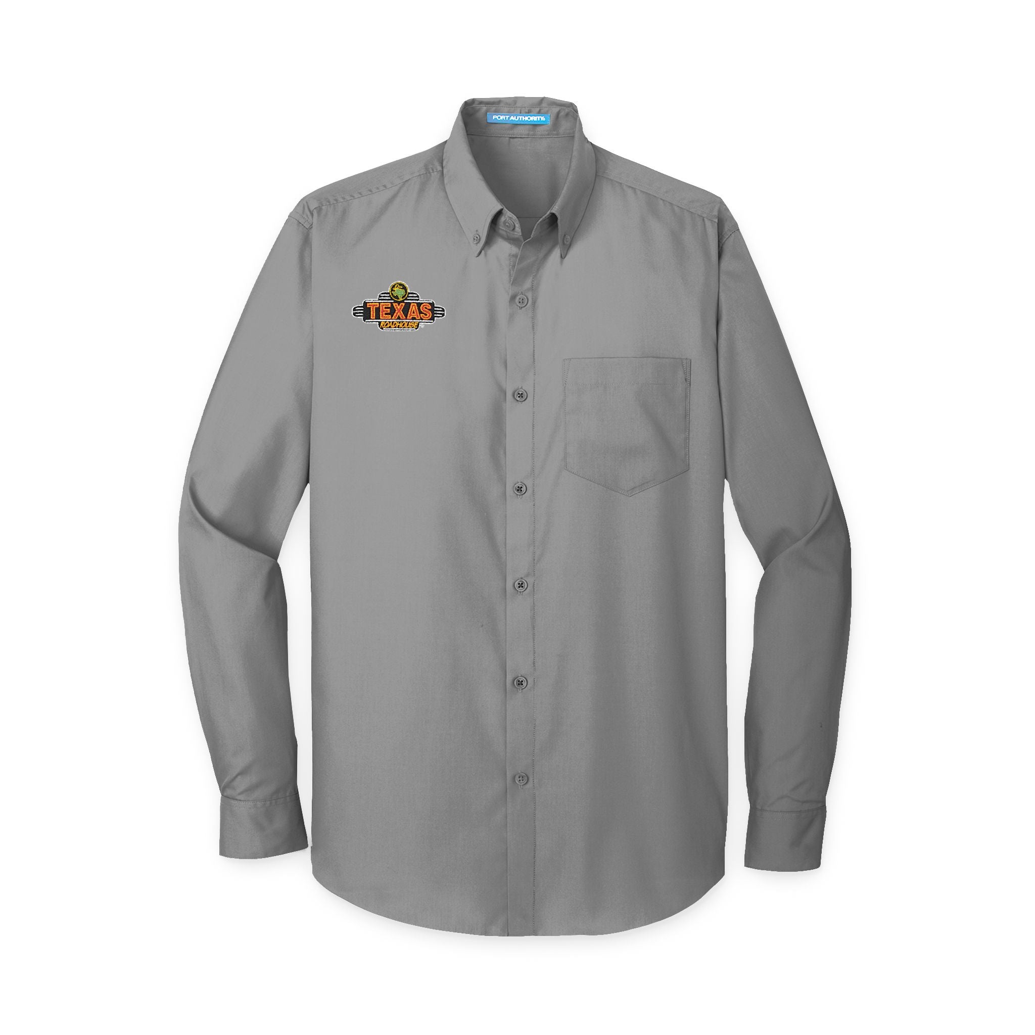 Texas Roadhouse Men's Port Authority Long Sleeve Carefree Poplin Shirt