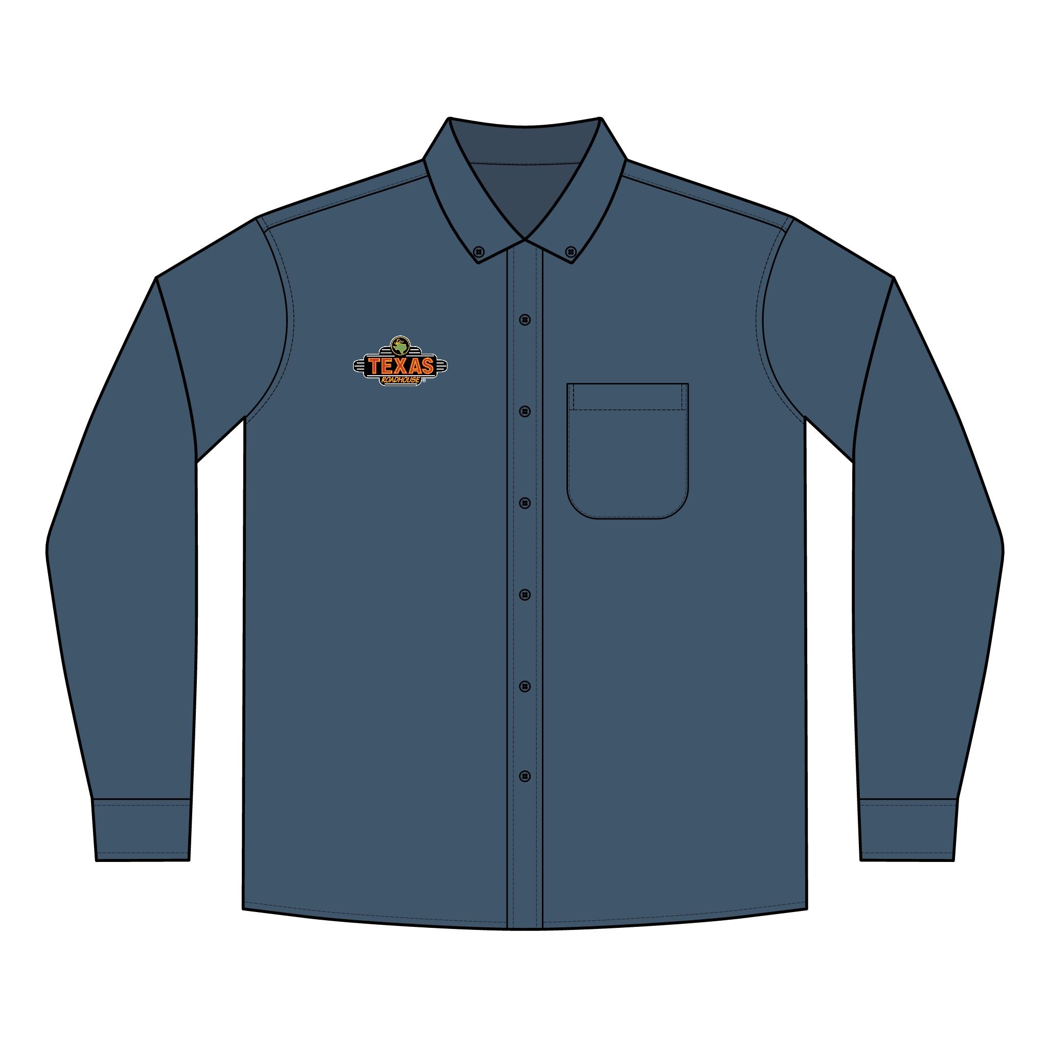 Texas Roadhouse Men's Port Authority Long Sleeve SuperPro React Shirt