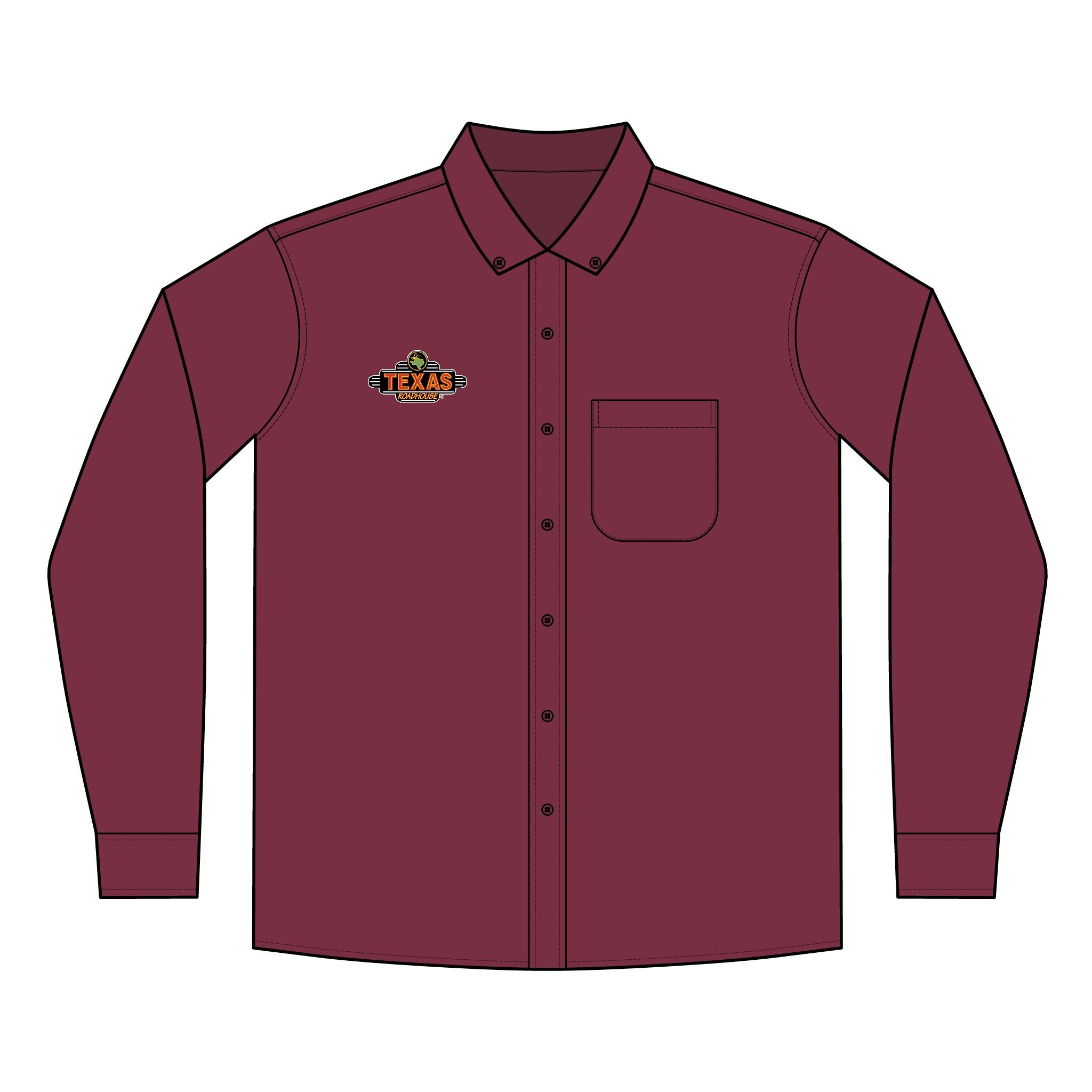 Texas Roadhouse Men's Port Authority Long Sleeve SuperPro React Shirt