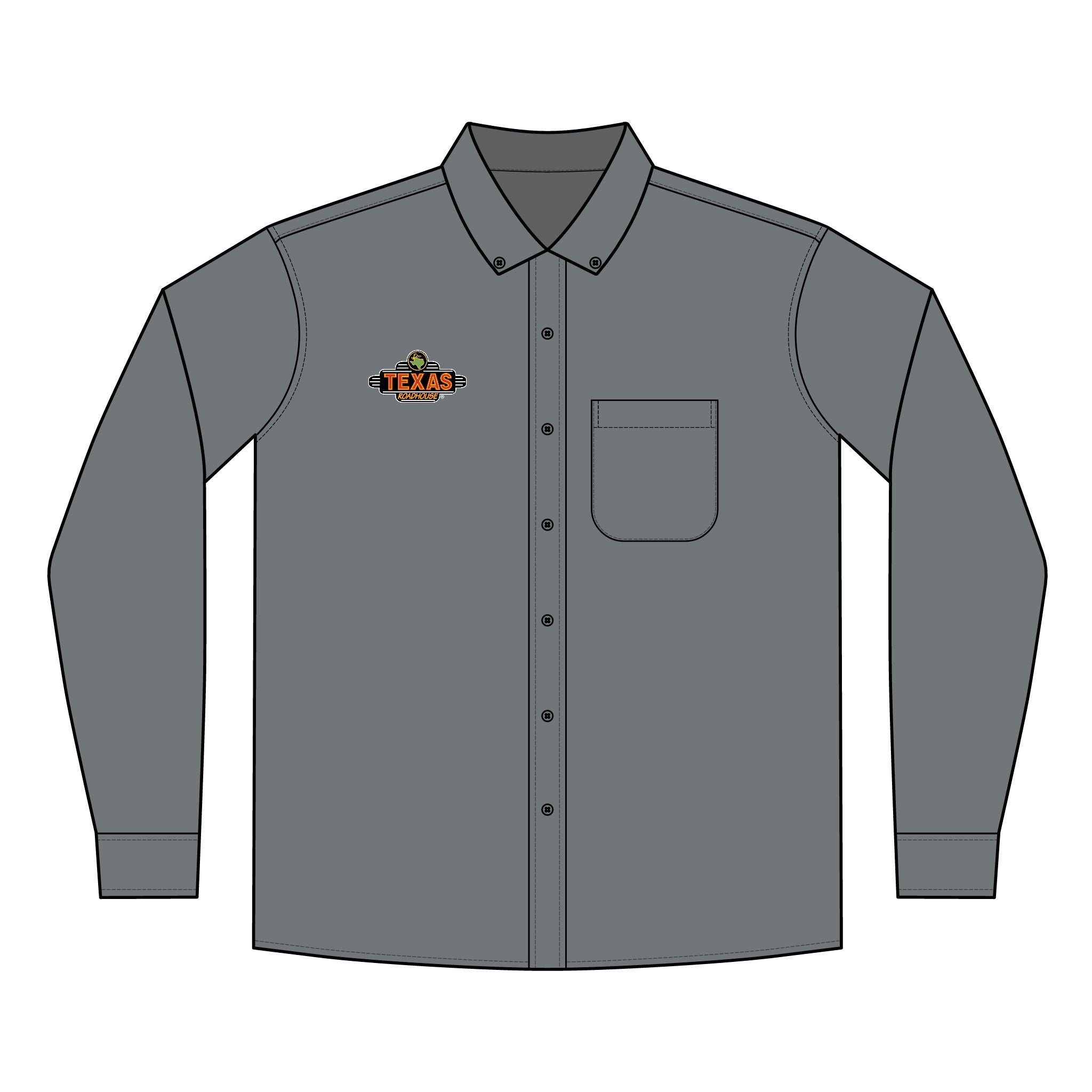 Texas Roadhouse Men's Port Authority Long Sleeve SuperPro React Shirt