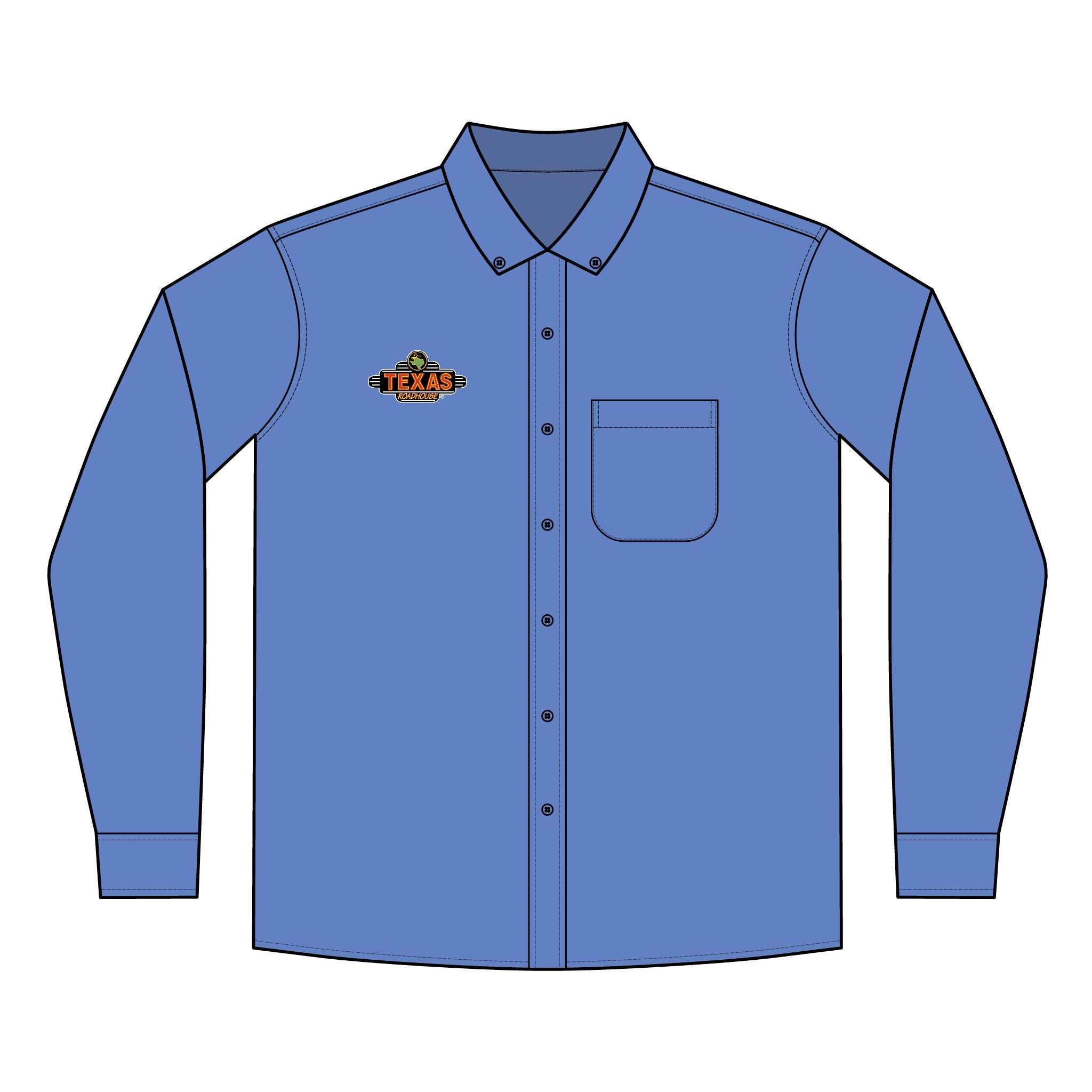 Texas Roadhouse Men's Port Authority Long Sleeve SuperPro React Shirt