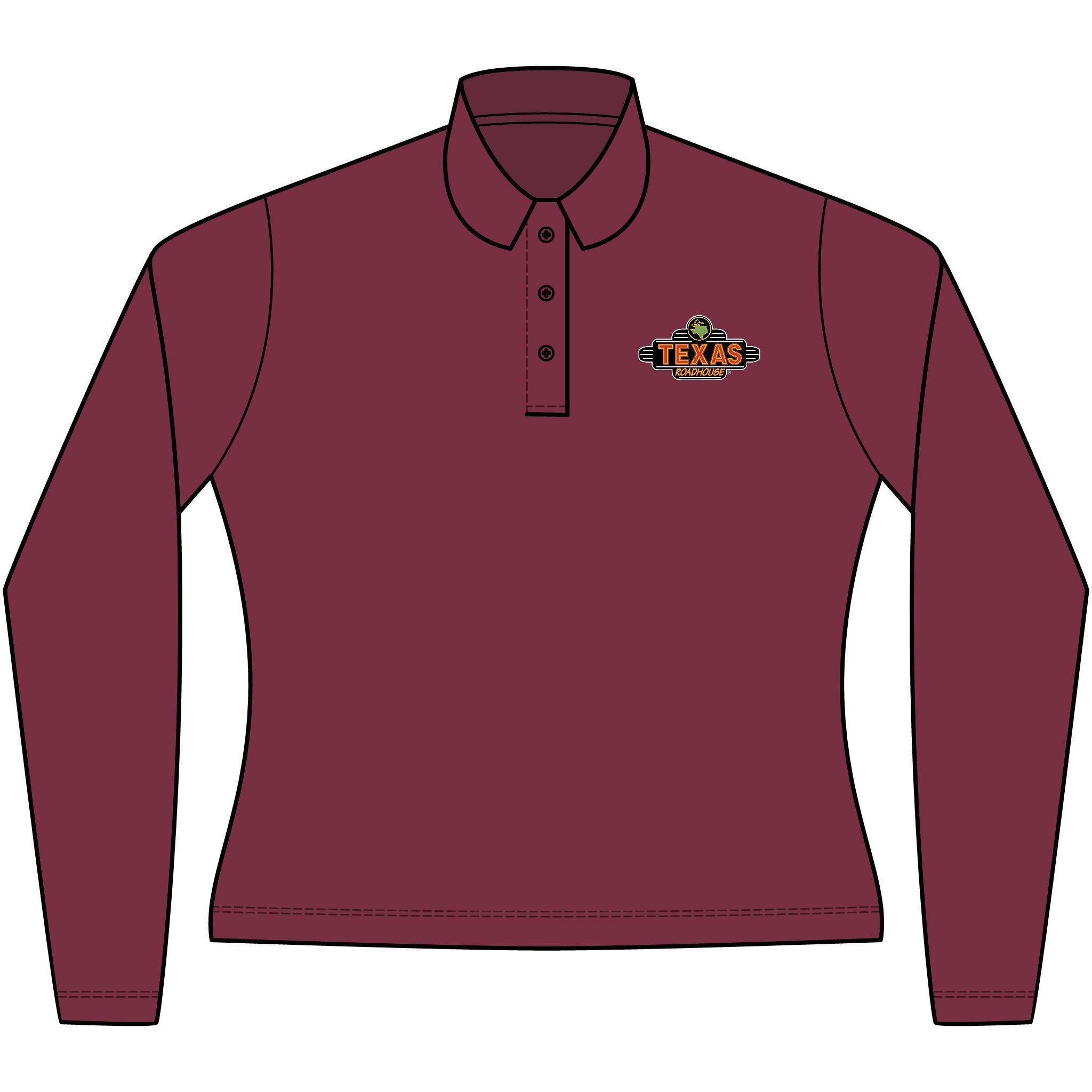 Texas Roadhouse Women's Silk Touch Long Sleeve Polo