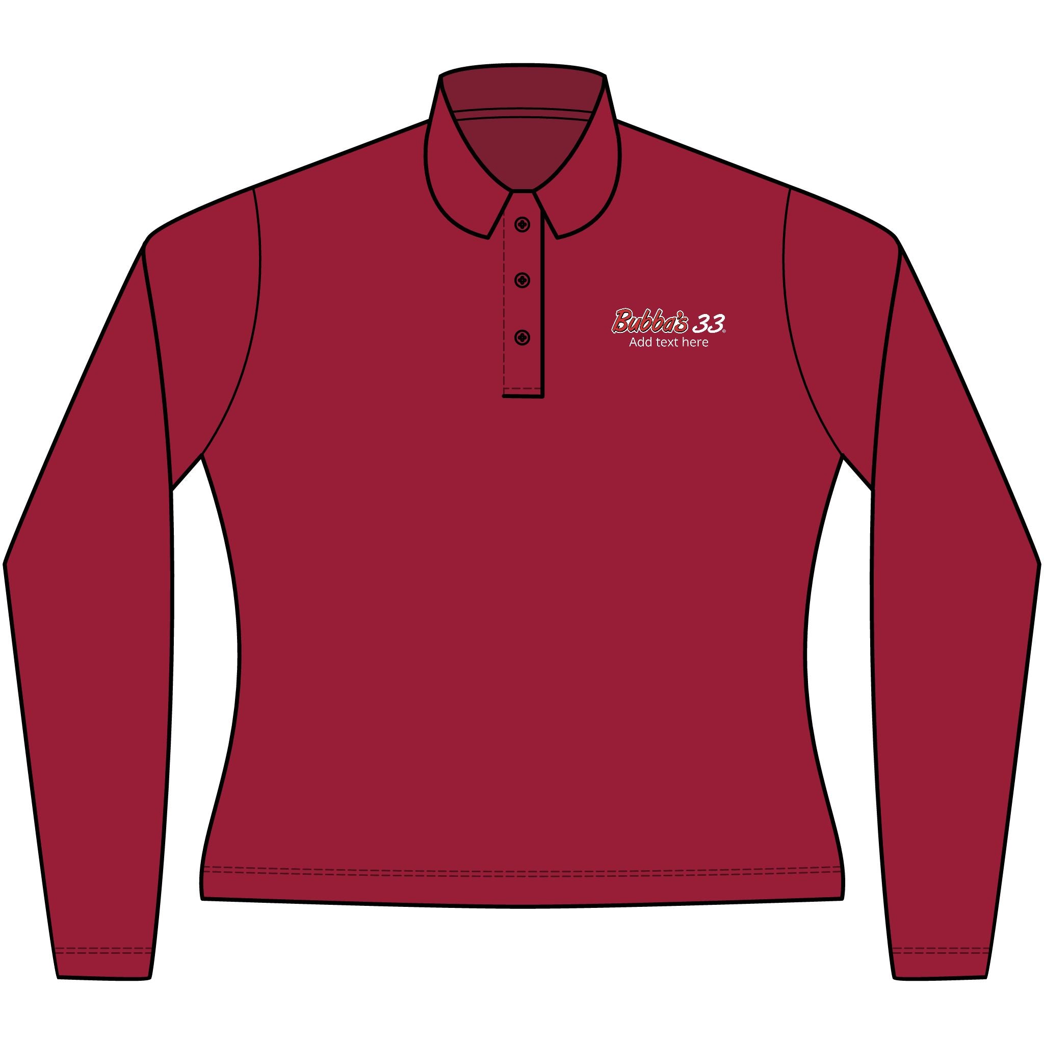 Women's Long Sleeve Polo — Embroidered Team/Logo Work Shirt