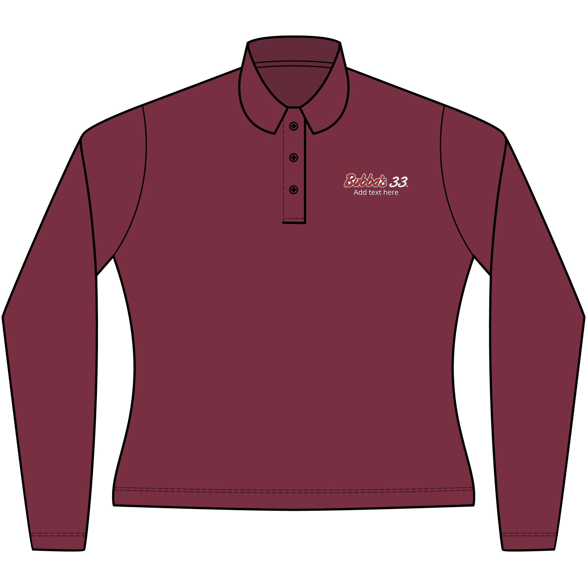 Bubba's 33 Port Authority Ladies Long Sleeve Polo