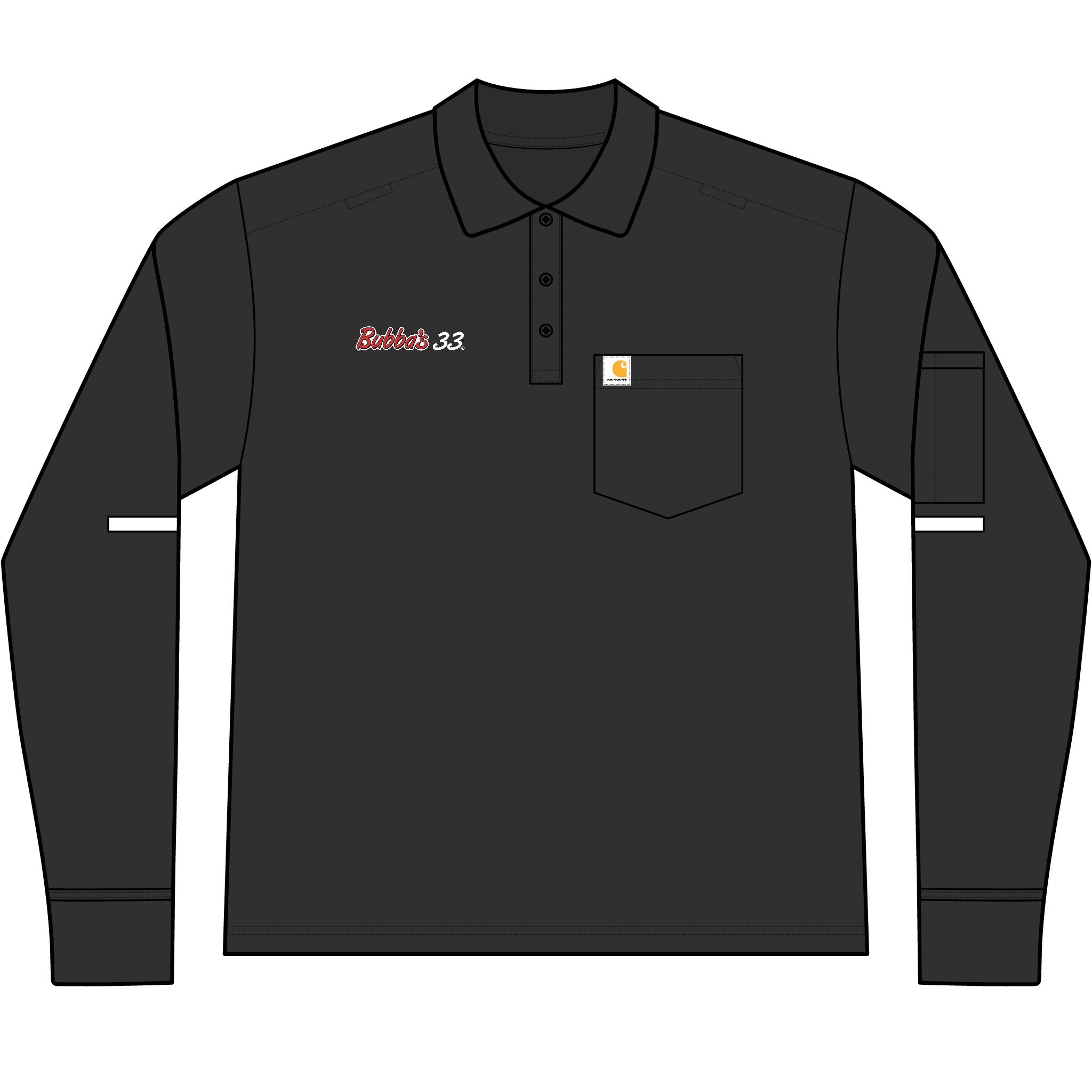 Bubba's 33 Carhartt Rugged Flex Men's Heavyweight Long Sleeve Polo