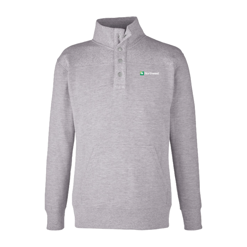 J America Ripple Fleece Snap Pullover